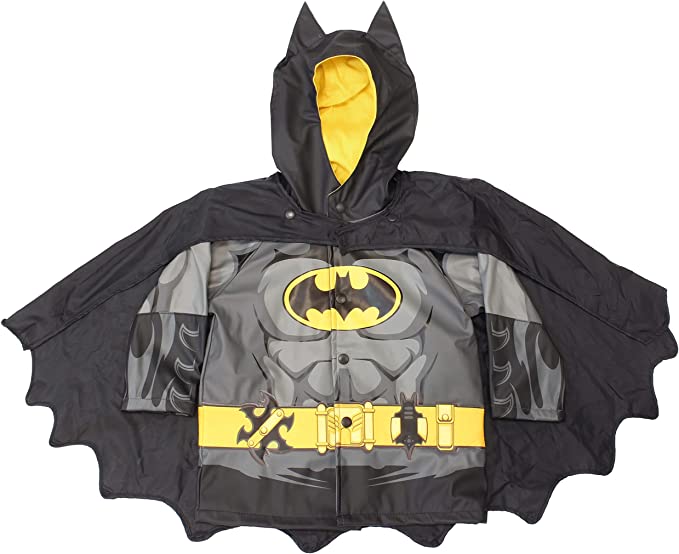 western chief kids boy's batman caped crusader raincoat toddler little kids