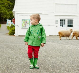 toddler boy matching rain coats and boots