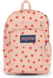 JanSport Big Student backpack in black with two large compartments and padded 15-inch laptop sleeve