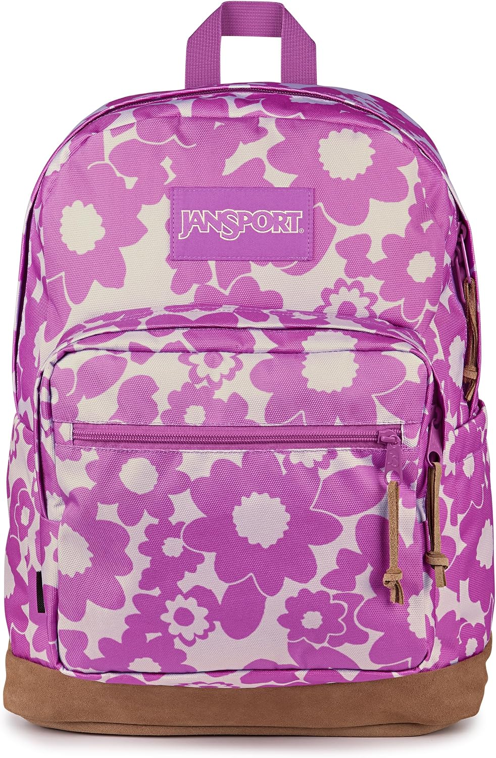 JanSport Right Pack Backpack with laptop sleeve, Cordura fabric, and suede leather bottom for teen students