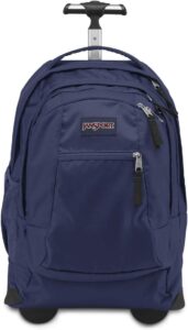 JanSport Driver 8 rolling backpack with telescoping handle, wheels, laptop sleeve, and spacious storage compartments