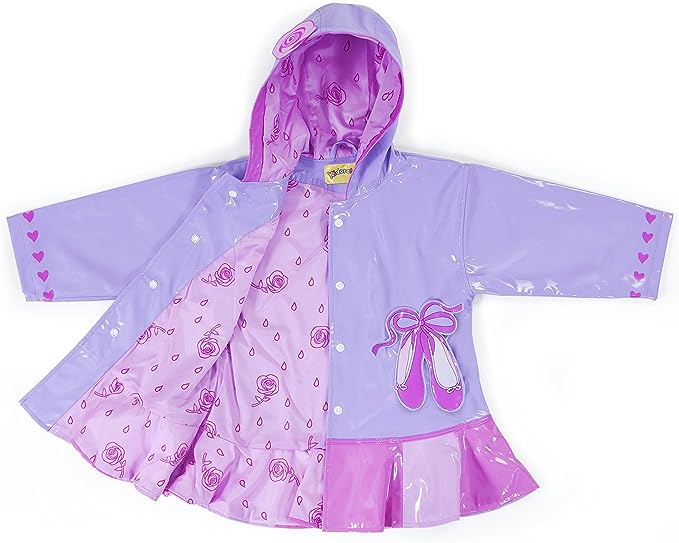 toddler girl matching rain coat and boots
