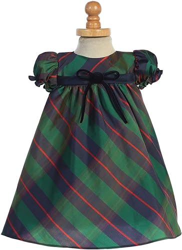 Baby Girl Green Plaid Christmas Dress