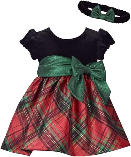 Baby Girl Green Plaid Christmas Dress