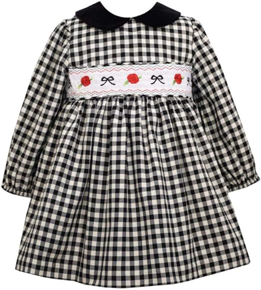 Toddler Girl Smocked Christmas dress
