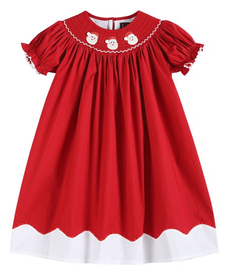 Toddler Girl Smocked Christmas dress