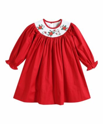 Toddler Girl Smocked Christmas dress