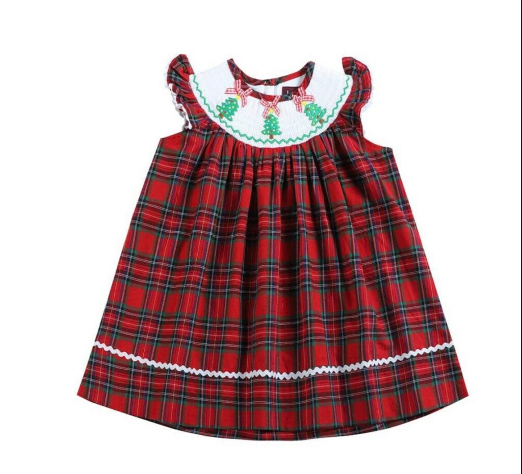 Toddler Girl Smocked Christmas dress