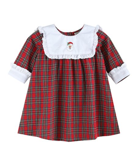 red plaid christmas dress