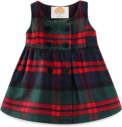 Baby Girl Green Plaid Christmas Dress
