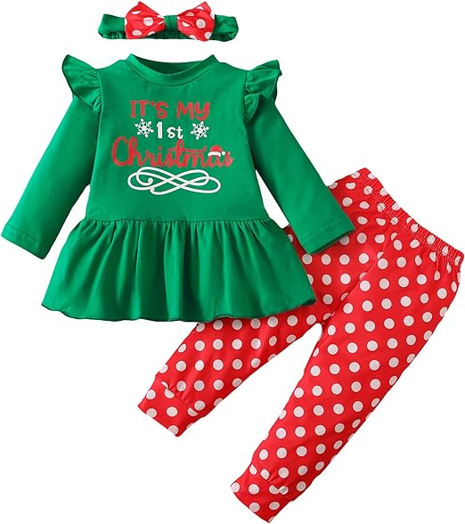 baby girl first christmas outfit