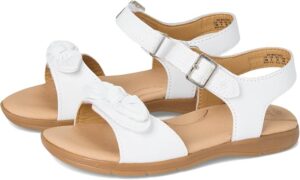 White Stride Rite Whitney toddler sandal with bow detail, memory foam footbed, and adjustable hook-and-loop strap White Stride Rite Whitney toddler sandal with bow detail, memory foam footbed, and adjustable hook-and-loop strap