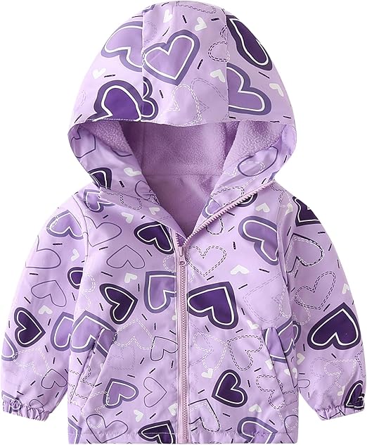 Fleece Lined Rain Jacket For Your Toddler Girl