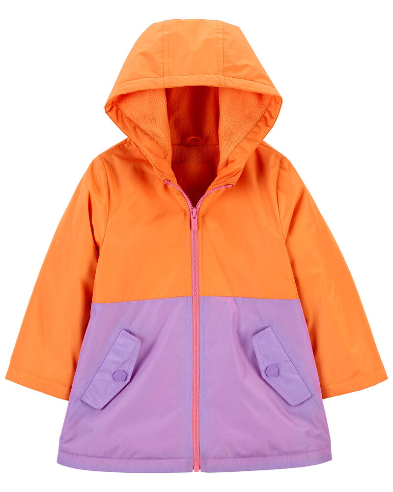 Fleece Lined Rain Jacket For Your Toddler Girl