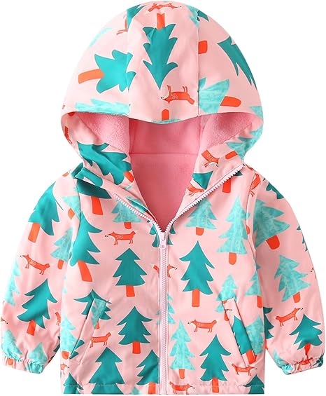 Fleece Lined Rain Jacket For Your Toddler Girl