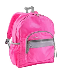 L.L.Bean Junior Original Book Pack with padded shoulder straps, front zip pocket, and spacious main compartment for preschool and kindergarten children