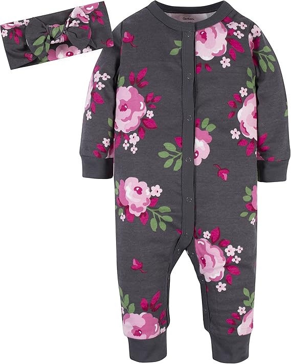 Baby Girl One Piece Rompers With Long Sleeves