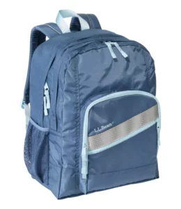 L.L.Bean Original Book Pack in a durable design with padded shoulder straps, multiple compartments, water bottle pockets, and a spacious 37L capacity for school and everyday use