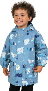 fleece lined rain jacket for boys