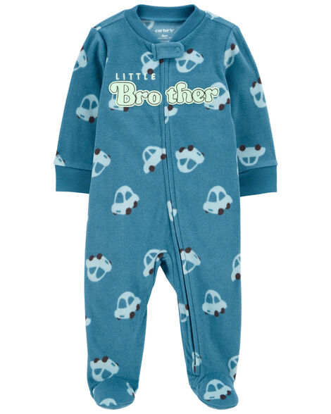 Baby Boy Footed Fleece Pajamas