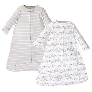 Touched by Nature organic cotton long-sleeve wearable sleeping bag in safari print for babies