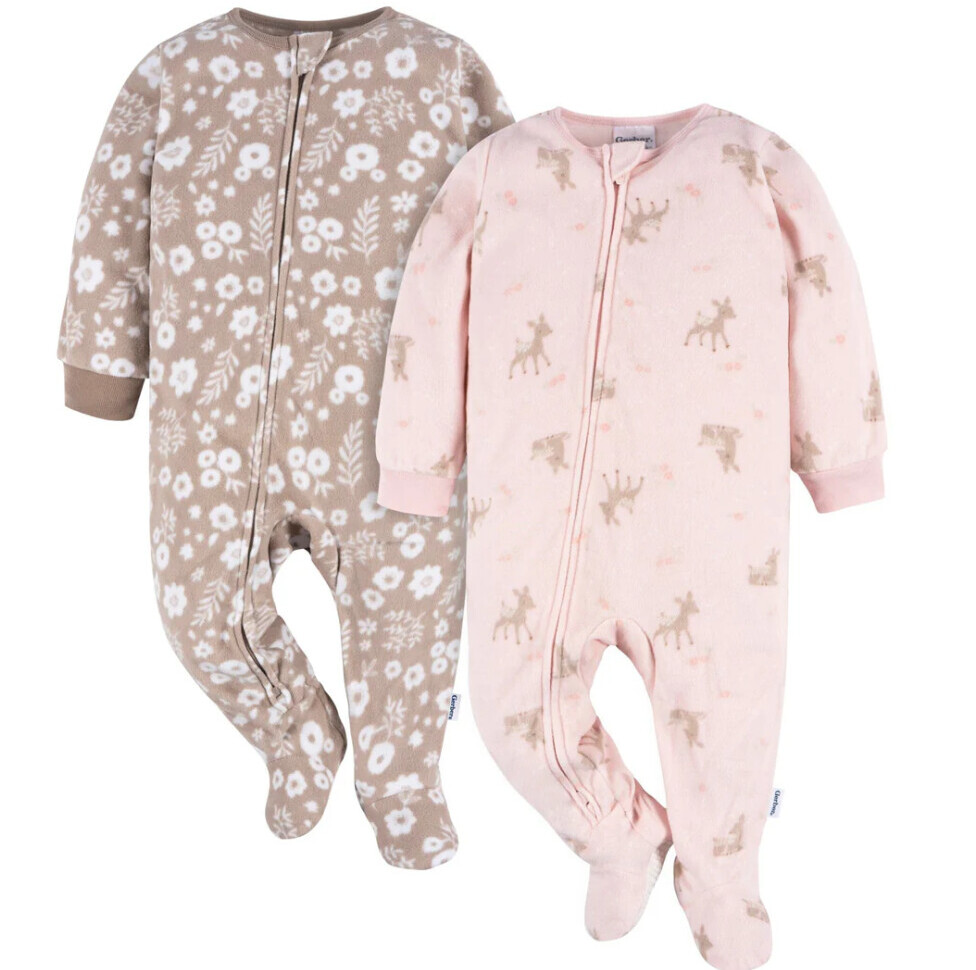 baby girl fleece pajamas