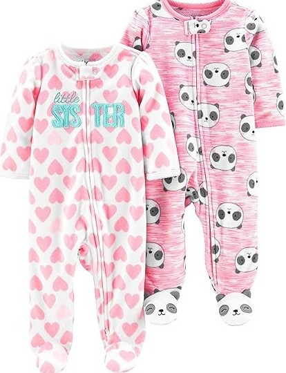 baby girl fleece pajamas