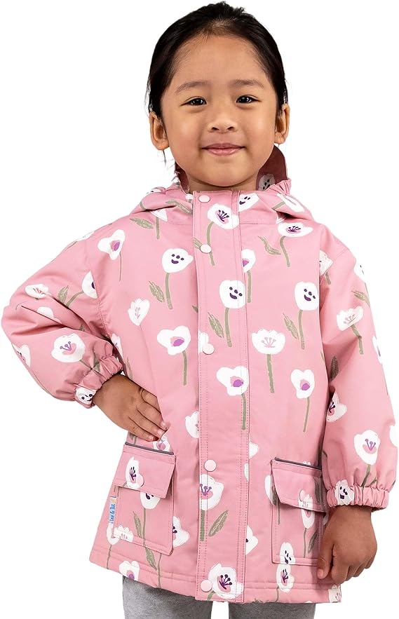 fleece lined rain jackets for girls