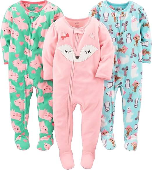 toddler girl fleece pajamas