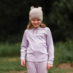 Jan & Jul Kids Base Layer Top in Lilac for warm and comfortable layering