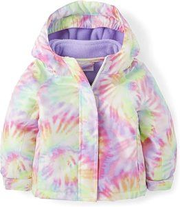 The Children's Place toddler 3-in-1 winter jacket featuring a printed water-resistant outer shell and a removable solid fleece inner jacket