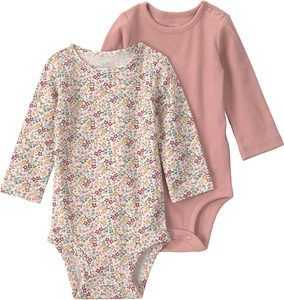 Little Planet by Carter's baby girls' pink floral long-sleeve bodysuits