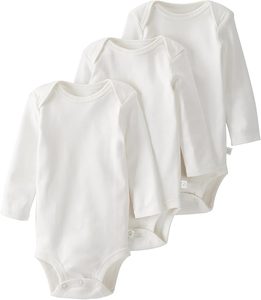 Little Planet by Carter’s three-pack of long-sleeve baby bodysuits made with GOTS-certified organic cotton