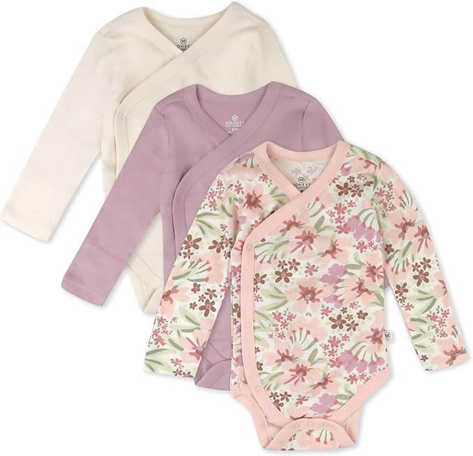 organic baby girl long sleeve onesies