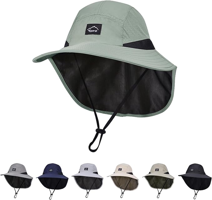 kids sun hats with neck protection
