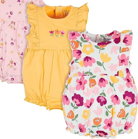 baby girl floral rompers