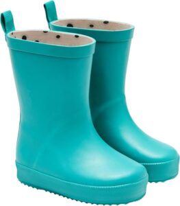 Ten Little toddler rain boots waterproof lightweight natural rubber boots with wide toe box and flexible sole for rainy day play