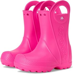 Crocs Handle It toddler rain boots with built-in handles for easy-on comfort and puddle play