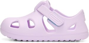 Lavender toddler splash sandals with closed-toe protection, adjustable straps, flexible soles, and slip-resistant traction for summer water play and outdoor adventures Lavender toddler splash sandals with closed-toe protection, adjustable straps, flexible soles, and slip-resistant traction for summer water play and outdoor adventures