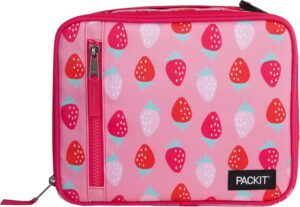 PackIt Strawberry Freezable Classic Lunch Box with built-in cooling technology