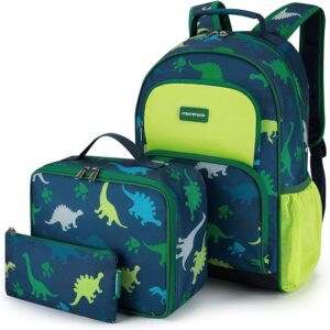 mommore kids backpack set with matching insulated lunch bag and pencil case for elementary students