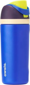 Owala FreeSip Kids 16 oz insulated stainless steel water bottle with leakproof locking lid and built-in straw for school and everyday use