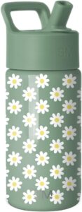 Simple Modern Summit insulated stainless steel kids water bottle with leakproof straw lid for school and daycare