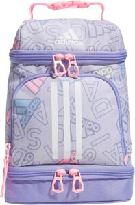 adidas Excel insulated lunch bag with sports design and expandable snack pocket for students