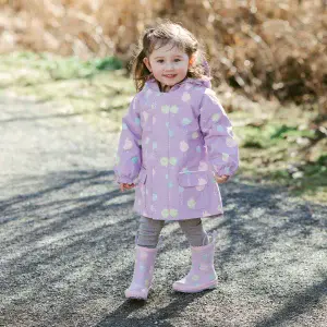 Jan & Jul kids waterproof shell jacket in a colorful Macarons print